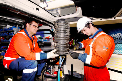 Delta image of two staff working