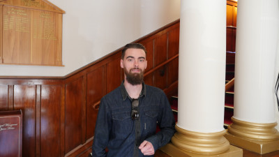 Whanganui District Council image of person in front flight of stairs